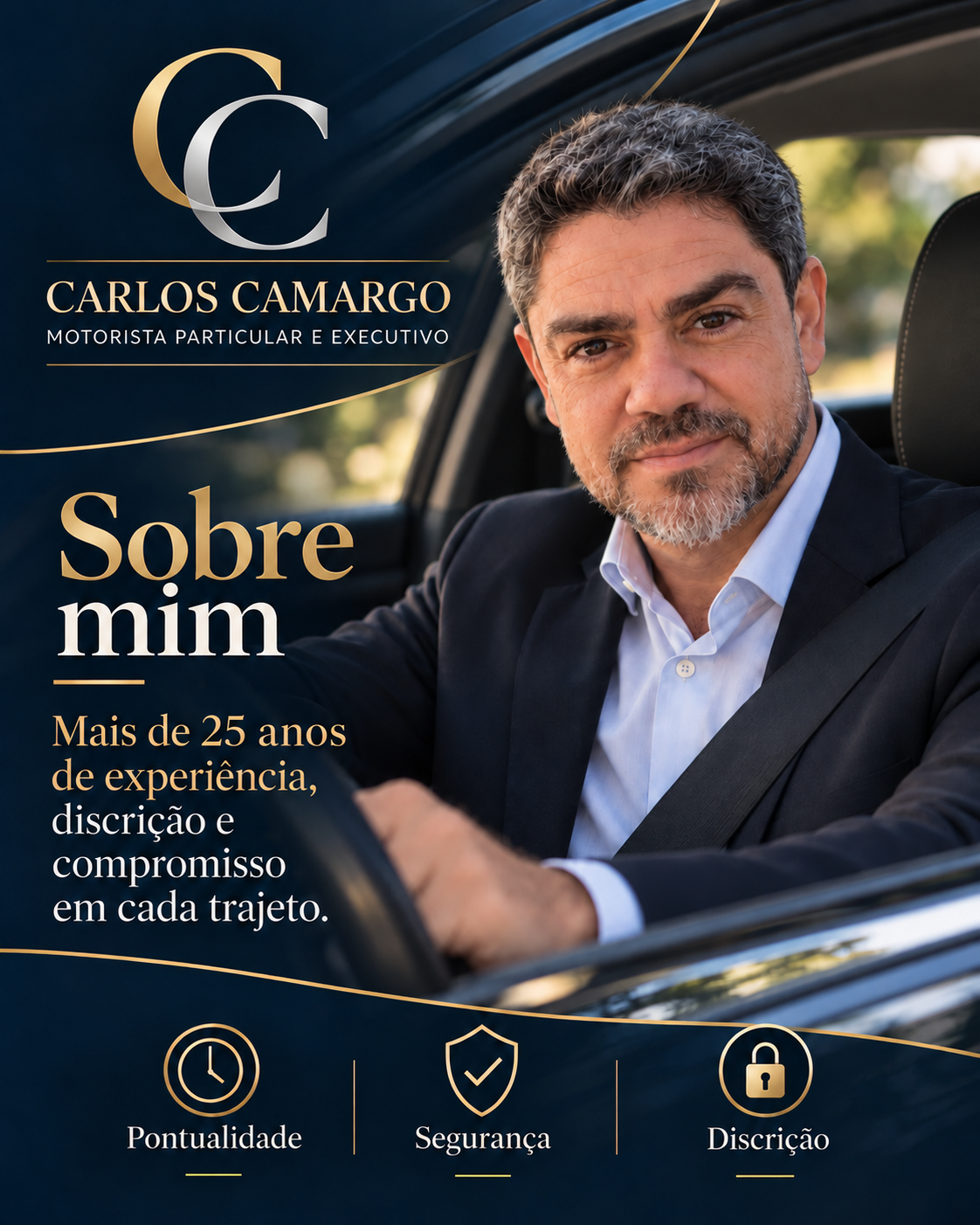 Retrato apresentado por Carlos Camargo para o atendimento como motorista